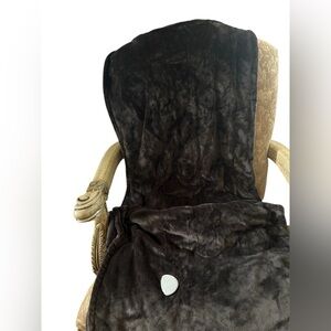 Soft Plush Heated Throw Blanket Brown 3 Heat Settings 60x54